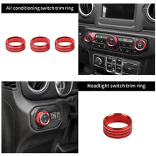 For 2024+ Jeep Wrangler JL & Gladiator JT Aluminum Air Vent & Center Console Control Trim Cover Kit RT-TCZ