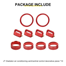 For 2024+ Jeep Wrangler JL & Gladiator JT Aluminum Air Vent & Center Console Control Trim Cover Kit RT-TCZ