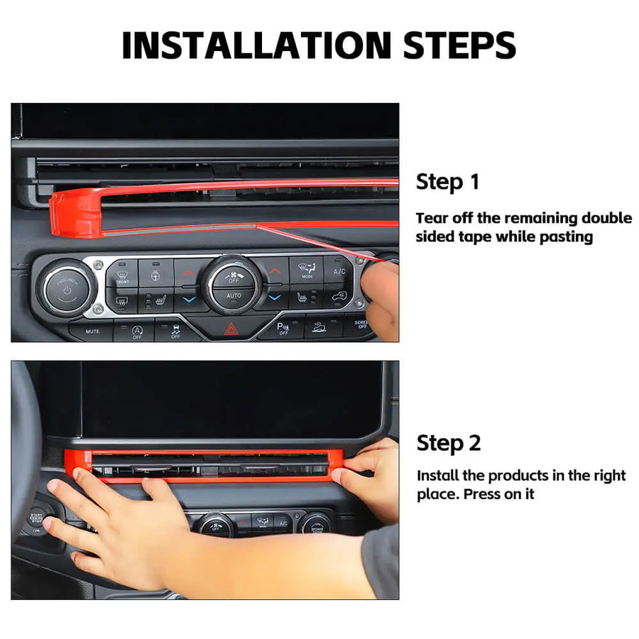 2024+ Jeep Wrangler JL & Gladiator JT Center Air Vent Bezel Trim