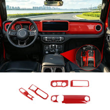 For 2024+ Jeep Wrangler JL & Gladiator JT Center Console Dashboard Gear Shift Bezel Trim Cover Kit (6 pcs) RT-TCZ