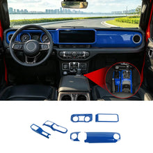 For 2024+ Jeep Wrangler JL & Gladiator JT Center Console Dashboard Gear Shift Bezel Trim Cover Kit (6 pcs) RT-TCZ
