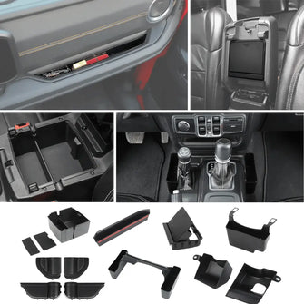 For 2024+ Jeep Wrangler JL & Gladiator JT Dash Console Door & Trunk Organizer Storage Box RT-TCZ