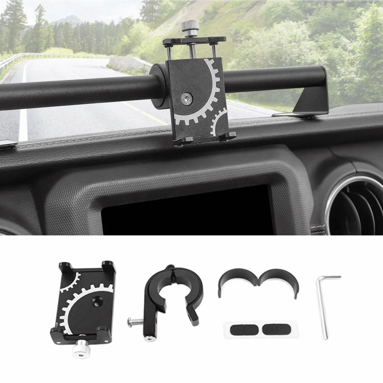 Jeep Wrangler Gladiator Interior Upgrade Green Interior Accessories For Jeep Wrangler JL & Gladiator JT - 3pc Gear Shift & Handbrake Cover Set Jeep Accessories Wrangler Jl