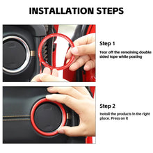 For 2024+ Jeep Wrangler JL & Gladiator JT Dashboard Panel Air Conditioning Vent Trim Ring 2PCS Aluminum Alloy RT-TCZ
