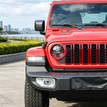 For 2024+ Jeep Wrangler JL & Gladiator JT Exterior Front Grille Inserts Headlight Trim Ring & Tow Hook Protective Cover (11 pcs) RT-TCZ