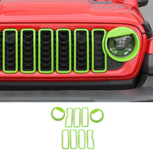 For 2024+ Jeep Wrangler JL & Gladiator JT Front Bird Headlight & Grille Trim Circle Cover RT-TCZ