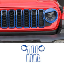 For 2024+ Jeep Wrangler JL & Gladiator JT Front Bird Headlight & Grille Trim Circle Cover RT-TCZ