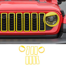 For 2024+ Jeep Wrangler JL & Gladiator JT Front Bird Headlight & Grille Trim Circle Cover RT-TCZ