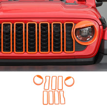 For 2024+ Jeep Wrangler JL & Gladiator JT Front Bird Headlight & Grille Trim Circle Cover RT-TCZ