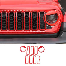 For 2024+ Jeep Wrangler JL & Gladiator JT Front Bird Headlight & Grille Trim Circle Cover RT-TCZ