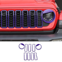For 2024+ Jeep Wrangler JL & Gladiator JT Front Bird Headlight & Grille Trim Circle Cover RT-TCZ