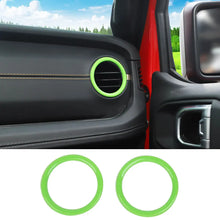 For 2024+ Jeep Wrangler JL & Gladiator JT Instrument Panel Dashboard Air Conditioning Vent Trim Ring 2PCS Style A RT-TCZ