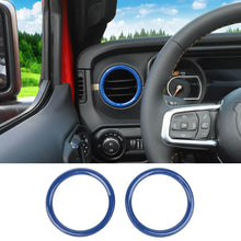 For 2024+ Jeep Wrangler JL & Gladiator JT Instrument Panel Dashboard Air Conditioning Vent Trim Ring 2PCS Style A RT-TCZ