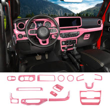 For 2024+ Jeep Wrangler JL & Gladiator JT Interior Center Console Cover Trim Kit (15 pcs) RT-TCZ