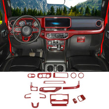 For 2024+ Jeep Wrangler JL & Gladiator JT Interior Center Console Cover Trim Kit (15 pcs) RT-TCZ