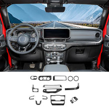 For 2024+ Jeep Wrangler JL & Gladiator JT Interior Center Console Dash AC Wheel Cover Trim Kit (15 pcs) RT-TCZ