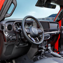 For 2024+ Jeep Wrangler JL & Gladiator JT Interior Center Console Dash AC Wheel Cover Trim Kit (15 pcs) RT-TCZ