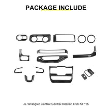 For 2024+ Jeep Wrangler JL & Gladiator JT Interior Center Console Dash AC Wheel Cover Trim Kit (15 pcs) RT-TCZ