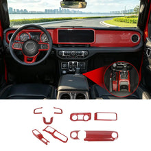 For 2024+ Jeep Wrangler JL & Gladiator JT Interior Center Console Steering Wheel Gear Shift Cover Trim Kit (9 pcs) RT-TCZ
