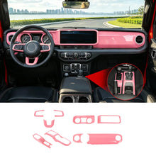 For 2024+ Jeep Wrangler JL & Gladiator JT Interior Center Console Steering Wheel Gear Shift Cover Trim Kit (9 pcs) RT-TCZ