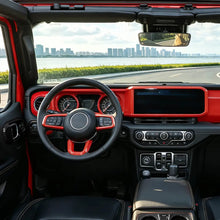 For 2024+ Jeep Wrangler JL & Gladiator JT Interior Center Console Steering Wheel Gear Shift Cover Trim Kit (9 pcs) RT-TCZ
