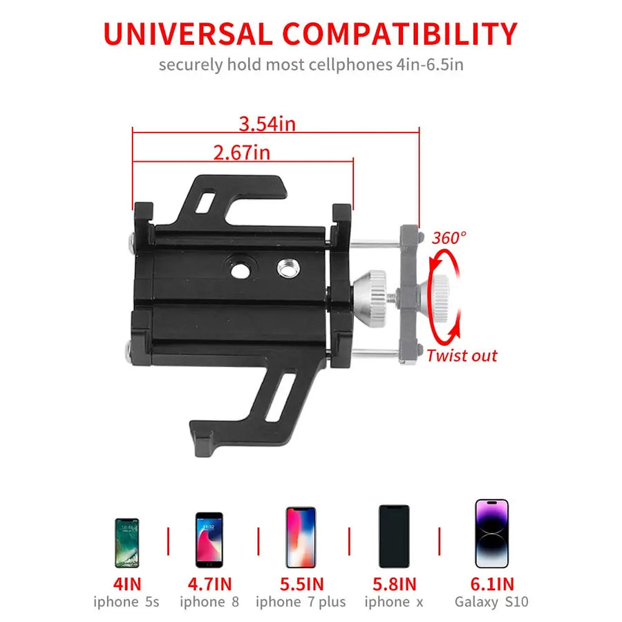 RT-TCZ Metal Dash Phone Holder Mount Stand For 2024+ Jeep Wrangler