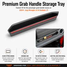 For 2024+ Jeep Wrangler JL & Gladiator JT Organizer Co-Pilot Grab Bar Storage Box Handle Insert Tray RT-TCZ