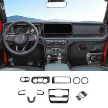 For 2024+ Jeep Wrangler JL & Gladiator JT Wheel Interior Console Dashboard Cover Trim Kit (11 pcs) RT-TCZ