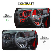 For 2024+ Jeep Wrangler JL & Gladiator JT Wheel Interior Console Dashboard Cover Trim Kit (11 pcs) RT-TCZ