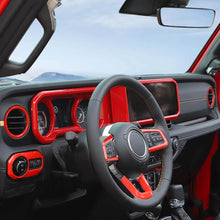 For 2024+ Jeep Wrangler JL & Gladiator JT Wheel Interior Console Dashboard Cover Trim Kit (11 pcs) RT-TCZ