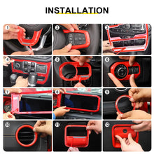 For 2024+ Jeep Wrangler JL & Gladiator JT Wheel Interior Console Dashboard Cover Trim Kit (11 pcs) RT-TCZ