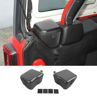 For 2024+ Jeep Wrangler JLU 4 Door Rear Trunk Side Storage Bag Pockets ...