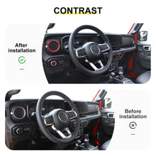 For 2024+ Jeep Wrangler & Gladiator JT Air Conditioning Headlight Switch Dashboard Air Vent Trim Ring- Style B (6 pcs) RT-TCZ