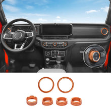 For 2024+ Jeep Wrangler & Gladiator JT Air Conditioning Headlight Switch Dashboard Air Vent Trim Ring- Style B (6 pcs) RT-TCZ