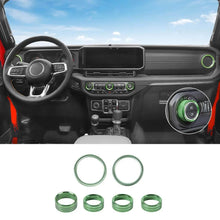 For 2024+ Jeep Wrangler & Gladiator JT Air Conditioning Headlight Switch Dashboard Air Vent Trim Ring- Style B (6 pcs) RT-TCZ