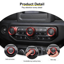 For 2024+ Jeep Wrangler & Gladiator JT Air Conditioning Headlight Switch Dashboard Air Vent Trim Ring- Style B (6 pcs) RT-TCZ