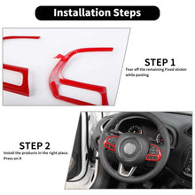 For Jeep 2015+ Renegade/ 2017-2020 Compass Steering Wheel Button Cover Trim Accessories RT-TCZ