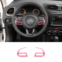 For Jeep 2015+ Renegade/ 2017-2020 Compass Steering Wheel Button Cover Trim Accessories RT-TCZ
