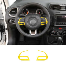 For Jeep 2015+ Renegade/ 2017-2020 Compass Steering Wheel Button Cover Trim Accessories RT-TCZ