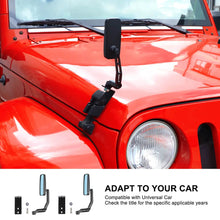 For Jeep Wrangker JK TJ Exterior Engine Hood Buckle Mirror Rearview Accessories RT-TCZ
