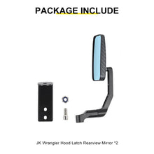 For Jeep Wrangker JK TJ Exterior Engine Hood Buckle Mirror Rearview Accessories RT-TCZ