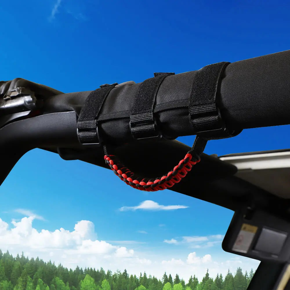 4 X Roll Bar Grab Grip Handle For 1955-2022 Jeep Wrangler CJ LJ Yj Tj Jk Jl Gladiator Jt Interior Accessories Black Red 4 Pcs