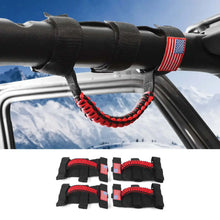 For Jeep Wrangler CJ LJ YJ TJ JK JL & Gladiator JT 4 x Roll Bar Grab Grip Handle with USA Flag RT-TCZ