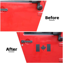 For Jeep Wrangler CJ YJ TJ JK JL JT Canadian Flag Sticker Die Cut Decal Canada Maple Leaf Cover Trim Black RT-TCZ