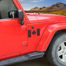For Jeep Wrangler CJ YJ TJ JK JL JT Canadian Flag Sticker Die Cut Decal Canada Maple Leaf Cover Trim Black RT-TCZ
