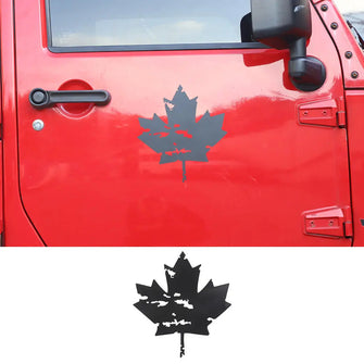 For Jeep Wrangler CJ YJ TJ JK JL JT Canadian Maple Leaf Decal Sticker RT-TCZ