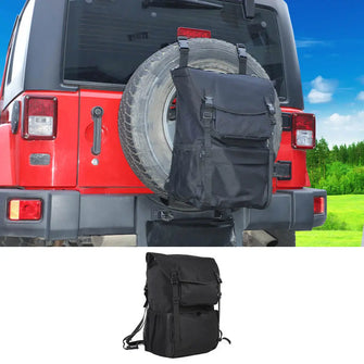 For Jeep Wrangler CJ YJ TJ JK JL JT Car Spare Tire Multi-functional Storage Bag Black RT-TCZ