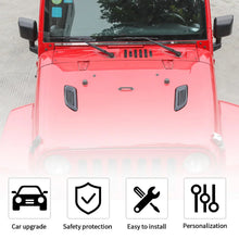 For Jeep Wrangler CJ YJ TJ JK JL JT /Patriot Hood Air Flow Intake Vent Scoop Bonnet Vent Cover Trim RT-TCZ