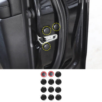 For Jeep Wrangler CJ YJ TJ JK JL JT & Cherokee /Patriot Interior Door Lock Screw Protector Cover Cap Trim 12PCS RT-TCZ