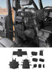 For Jeep Wrangler CJ YJ TJ JK JL JT & Unlimited 10PCS Multi-functional Front Seat Cushion Cover Storage Bag RT-TCZ